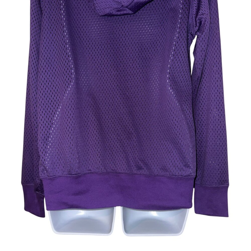 NFL Team Apparel Minnesota Vikings Mesh Shirt M Hoodie Football Purple - Picture 9 of 11